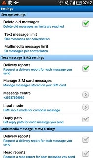 Press Message centre.