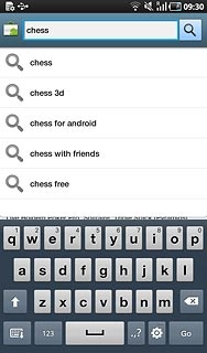 Key in the name of the required application and press the search icon.