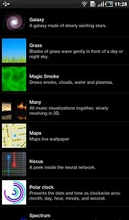 Press the required background image.