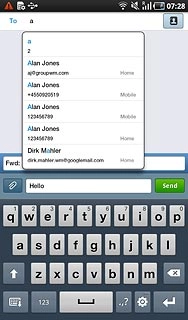 Press the required contact.