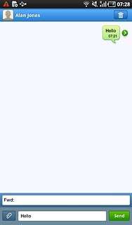 Press and hold the required text message until a pop-up menu is displayed.