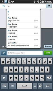 Press the required contact.