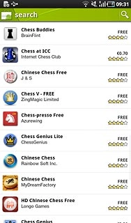 Press the required application.