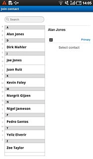 Press the required contacts.