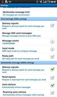 Press Roaming auto-retrieve to turn off the function.