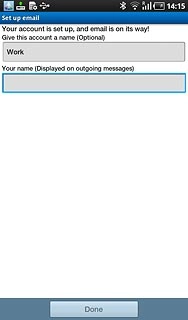 Press the field below Your name (Displayed on outgoing messages) and key in the required sender name.
