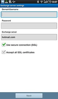 Press the field below Domain\Username and key in the domain and username separated by a 