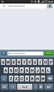 Press and hold the message field until a pop-up menu is displayed.
