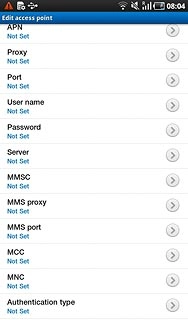 Press Authentication type.