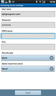 Press the drop down list below Security type.