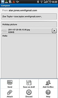 Press Add Cc/Bcc.Add recipients.