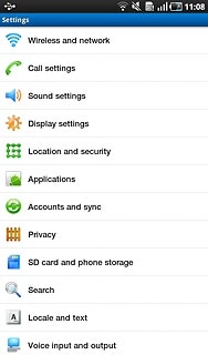 Press Display settings.