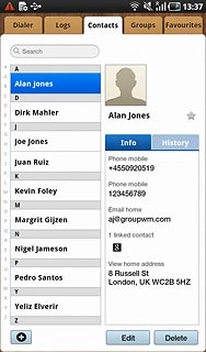 Press the new contact icon.