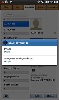 Press the required address book.
