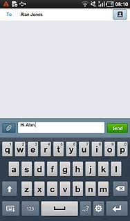 Press the attachment icon.Choose one of the following options:Insert picture, go to 4a.Insert video clip, go to 4b.Insert audio file, go to 4c.