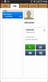 Press the call icon.