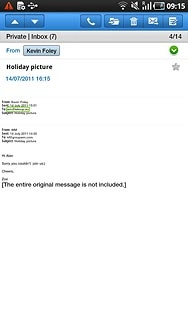 Press the message icon.