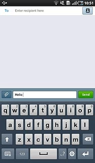 To key in numbers or symbols:Press 123.