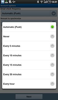 Press Automatic (Push), Never or the required frequency.