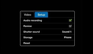 Press Audio recording to turn audio recording on or off.