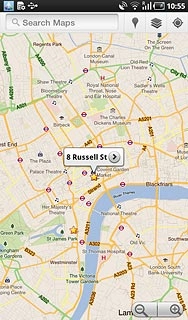 Press the information field above the destination.