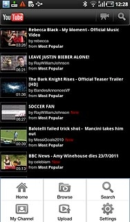 Press My Channel.Follow the instructions on the display to key in the required information and log on.