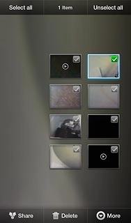 When the box next to the menu item is ticked (V), the file is selected.