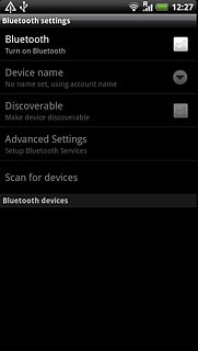 Press Bluetooth to turn Bluetooth on or off.