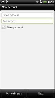 Press Password and key in the password for your email account.