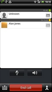 Make sure the call you want to end is active.Press End call.The active call is ended and the call on hold is automatically activated.