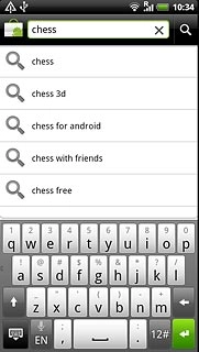 Key in the name of the required application and press the search icon.