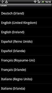 Press the required language.