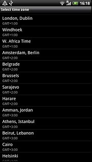 Press the required time zone.