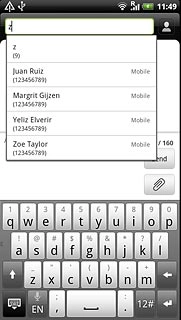 Press the required contact.