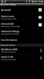 Press the required Bluetooth device.
