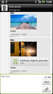 Press Add text.Write the picture message.