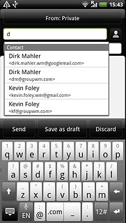 Press the required contact.