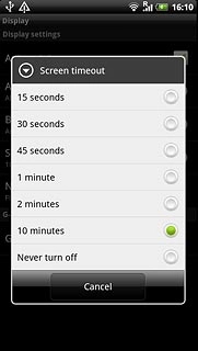 Press the required period.