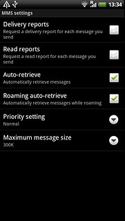 Press Roaming auto-retrieve to turn on the function.