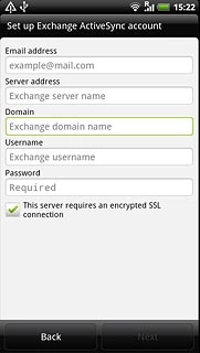Press the field below Domain and key in the domain.