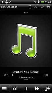 To go to the previous audio file:Press arrow left twice.