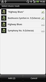 Press the required audio files to tick them.