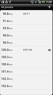 Press the required channel.