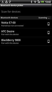 Press the required Bluetooth device.