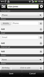 Press the drop down list below Contact type.