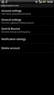 Press General settings.