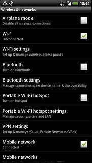 Press Mobile network to activate or deactivate data connections.
