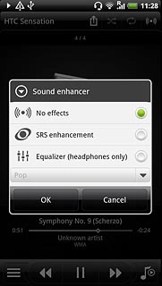 Press the required sound quality.