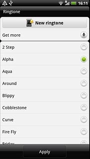 Once you've found an alarm tone you like, press Apply.