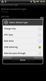 Press USB tethering.